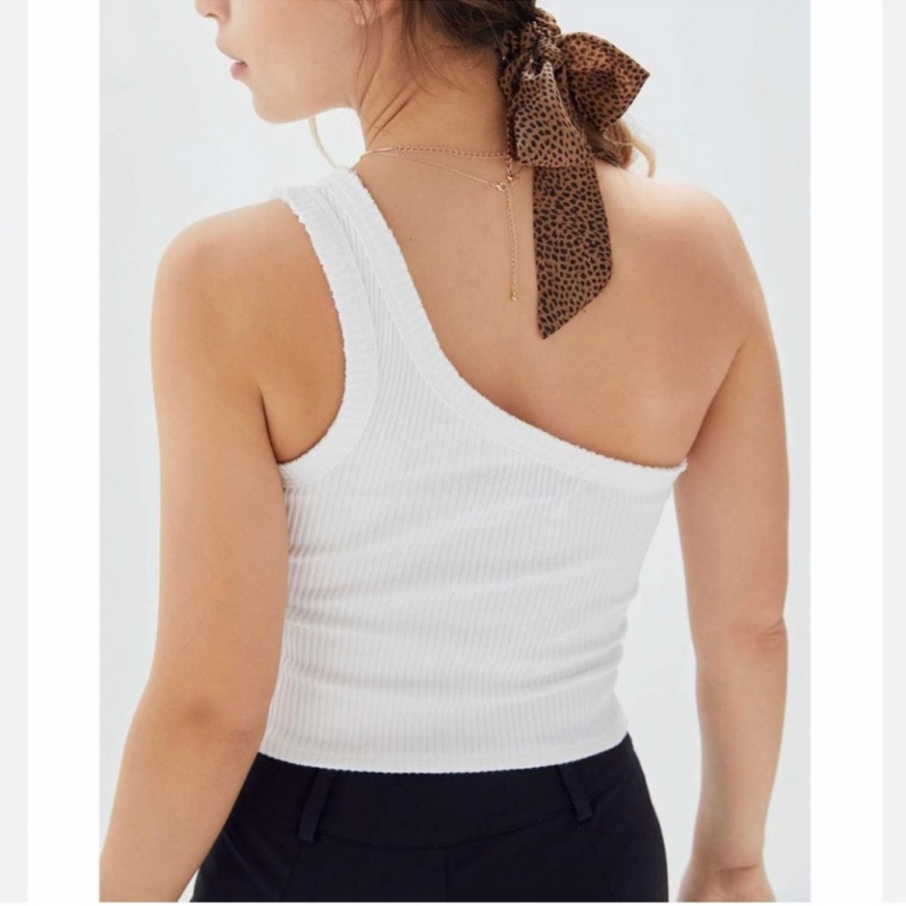 Urban Outfitters one shoulder ribbed tank top